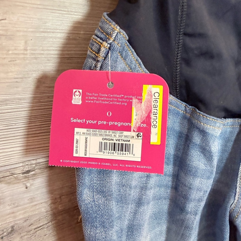 Isabel Maternity Crossover Panel Distressed Straight Leg Jeans - Picture 5 of 12